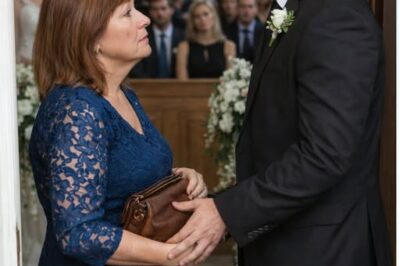 HE BLOCKED YOU AT HIS CHURCH WEDDING AND SAID, “YOU’RE NOT FAMILY ANYMORE, MOM”… BUT SECONDS LATER, THE MESSAGE ON HIS PHONE EXPOSED THE WOMAN AT THE ALTAR, THE BABY LIE, AND THE FORTUNE HIS FATHER BEGGED YOU TO PROTECT