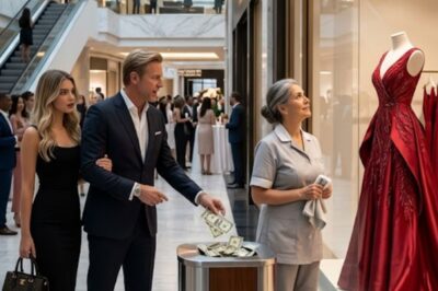 SHE MOCKED THE JANITOR BESIDE A MILLION-DOLLAR DRESS… THEN THE ENTIRE MALL FROZE WHEN THE REAL OWNER OF THE EMPIRE SPOKE HER NAME