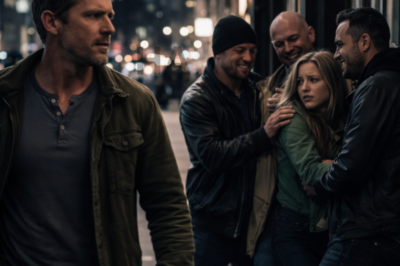 THE THREE MEN THOUGHT THE WHOLE STREET WOULD KEEP WALKING, UNTIL A WIDOWED FATHER SET DOWN HIS HARDWARE BAG AND TAUGHT THEM WHAT COURAGE LOOKED LIKE