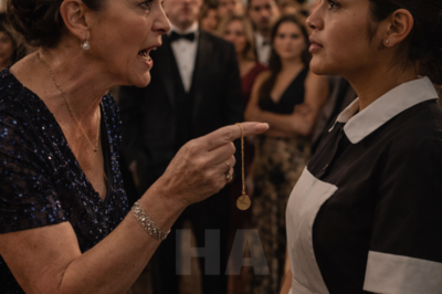 “That Necklace Belonged to My Daughter!” the Billionaire Screamed… Then the Maid Said 7 Words That Turned the Entire Ballroom Silent