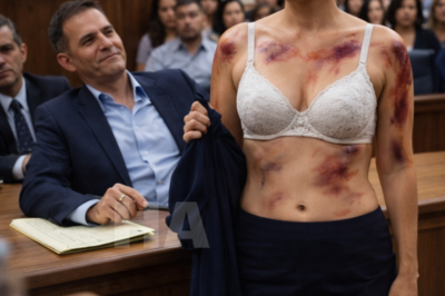 “YOU WERE NOTHING BUT A WORK MULE… EASY TO RIDE,” HER HUSBAND MOCKED HER IN THE MIDDLE OF THEIR DIVORCE HEARING… BUT WHEN SHE REMOVED THE OUTER LAYER OF HER DRESS IN OPEN COURT, THE ENTIRE ROOM WENT DEAD SILENT