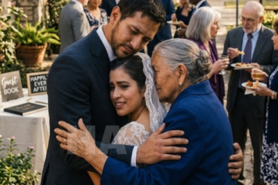 I WAS GOING TO HIDE AT MY SON’S WEDDING BECAUSE MY DRESS WAS OLD… BUT WHEN MY DAUGHTER-IN-LAW SAW MY FADED GREEN DRESS, SHE STOPPED THE CEREMONY, REVEALED WHAT SHE HAD SEWN INTO HER OWN GOWN, AND LEFT THE ENTIRE CHURCH IN TEARS
