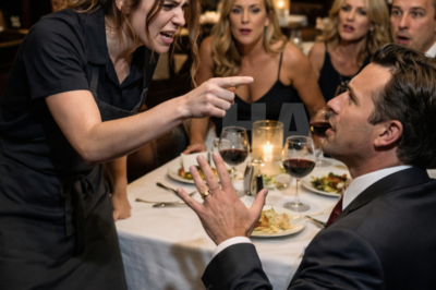 I WAS JUST THE “INVISIBLE” WAITRESS MY BOSS LOVED TO HUMILIATE… UNTIL I SAW A SHAKING RED DOT ON HIS CHEST, THREW MYSELF AT HIM IN FRONT OF A ROOM FULL OF ELITES, AND WHAT HE SAID AFTERWARD TURNED ONE TERRIFYING SECOND INTO A SECRET NOBODY IN CHICAGO WAS READY FOR