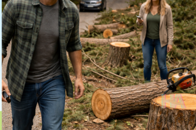 THEY CUT DOWN YOUR FATHER’S TREES TO IMPROVE THEIR “MOUNTAIN VIEW”… SO YOU CLOSED THE ONLY ROAD INTO THEIR LUXURY NEIGHBORHOOD, HANDED THE SHERIFF A COPY OF YOUR DEED, AND WATCHED AN ENTIRE HOA REALIZE TOO LATE THAT ENTITLEMENT DOESN’T COUNT AS AN EASEMENT