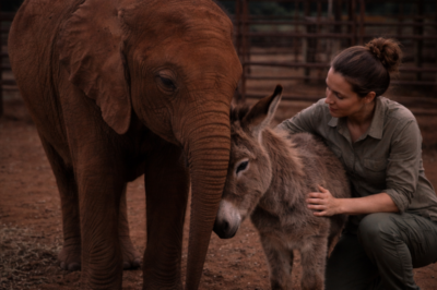 THE LITTLE DONKEY REFUSED TO ABANDON THE BLIND ELEPHANT… AND WHAT HAPPENED ON THE 14TH DAY LEFT THE ENTIRE CENTER IN TEARS