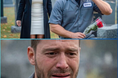 SHE WENT TO HER BILLIONAIRE FATHER’S GRAVE ALONE EVERY YEAR… UNTIL SHE FOUND A JANITOR SOBBING THERE, WHISPERING THE SAME NAME, AND THE SECRET HE REVEALED SHATTERED EVERYTHING SHE THOUGHT SHE KNEW