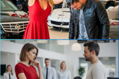 SHE THREW WATER AT A SINGLE DAD IN FRONT OF THE WHOLE SHOWROOM… THE NEXT MORNING, HE WALKED BACK IN WITH THE DEED, TOOK THE DEALERSHIP, AND CHANGED EVERY LIFE INSIDE IT