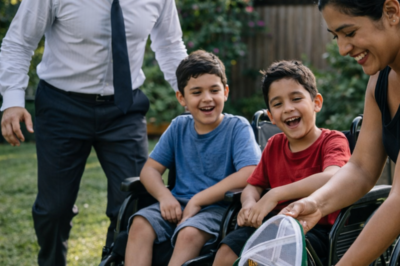 A Father Thought the Nanny Was Abusing His Twin Sons in Wheelchairs… Until He Saw What They Were Hiding in the Backyard