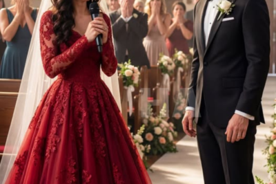 Everyone Expected Her to Walk Down the Aisle in White… But She Showed Up in Blood-Red, and the Secret She Exposed at the Altar Left 300 Guests Frozen