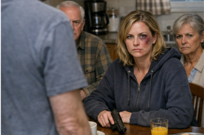 HE CAME DOWN SMILING AFTER HITTING YOU… THEN HE SAW WHO WAS WAITING AT THE BREAKFAST TABLE