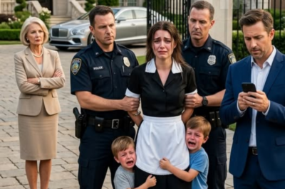 The Millionaire Came Home and Found His Nanny in Handcuffs in Front of His Screaming Twins… But When He Checked the Security Cameras, He Uncovered His Wife’s Dark Secret.