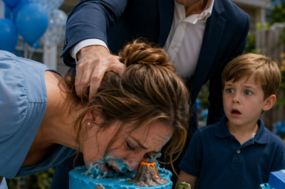 He Laughed While His Wife Wiped Cake From Her Face—Then Six Black SUVs Pulled Up and Everyone Realized Who She Really Was