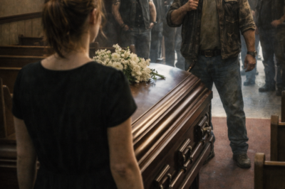 PART 2 THE BIKERS CAME TO BURY YOUR GRANDFATHER… BUT THE WOMAN IN THE RED COAT CAME TO TELL YOU HE WAS NEVER REALLY YOUR GRANDFATHER