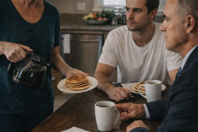 PART 2 You Slap Your Mother at Night, Then Walk Into Pancakes, a Sheriff’s Deputy, and a Folder That Proves the House Was Never Yours to Control
