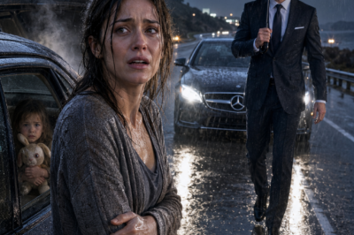The Billionaire Stopped to Help a Stranded Mother in the Rain—Then Recognized the Woman He Never Stopped Loving