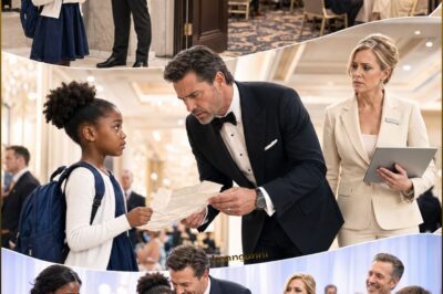 “I Have an Invite… But They Left Me Outside” Little Girl Told a Billionaire at His Scholarship Launch… Then He Checked Her Ticket smiled: “Your Seat Has a Better Last Name”