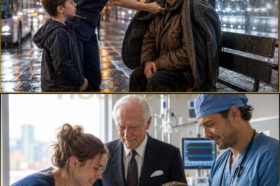 Single Mom Gave Her Coat To A Shivering Old Man. Unaware He Owns The Hospital Her Son Needs… But when They Told Her: “Your Son Can Wait,”— She Recognized the Billionaire Wearing Her $12 Coat