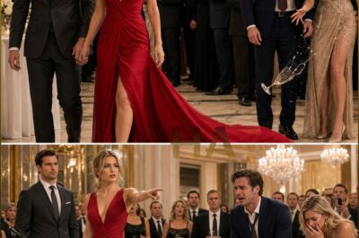 Abandoned wife entered the ball in a red dress, holding another man’s hand… as her husband and his mistress walked past, he whispered in her ear: “Don’t wear red – it makes you look like you’re committing a crime”… When the billionaire tycoon next to them reacted… they panicked, realizing their secret was about to destroy years of lies