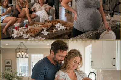 “Tell Her Pregnancy Isn’t a Job” — The Billionaire’s Family Laughed While His Eight-Month Pregnant Wife Washed Their Dishes… Until He Found the Bottle in the Trash