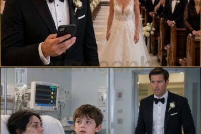 Little boy accidentally sent a photo of his sick mother to her billionaire ex-boyfriend: “Don’t Marry Her, Mr. Caldwell… My Mom Still Has Your Ring” — The Photo a Six-Year-Old Sent by Mistake… Then the billionaire CEO called off his cathedral wedding and rushed to her side…But the truth is only just beginning to emerge