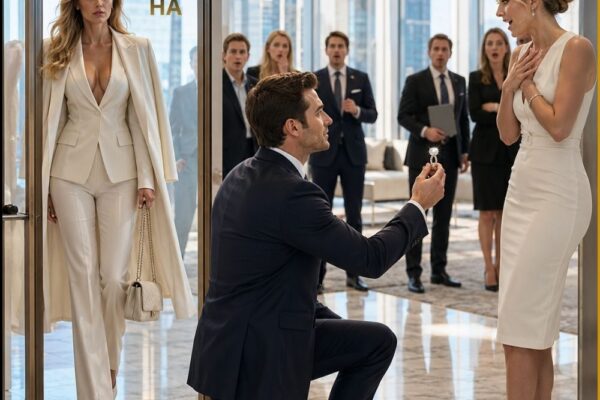 The whole company cheered when my husband proposed to his CEO with the...