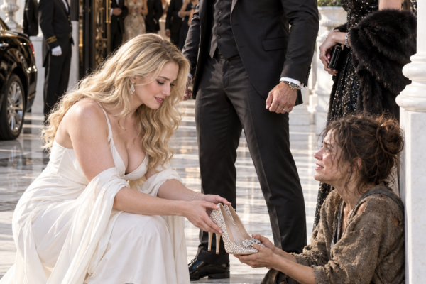 The Mafia Boss Watched His Curvy Wife Give Her Shoes to a Bleeding Str...